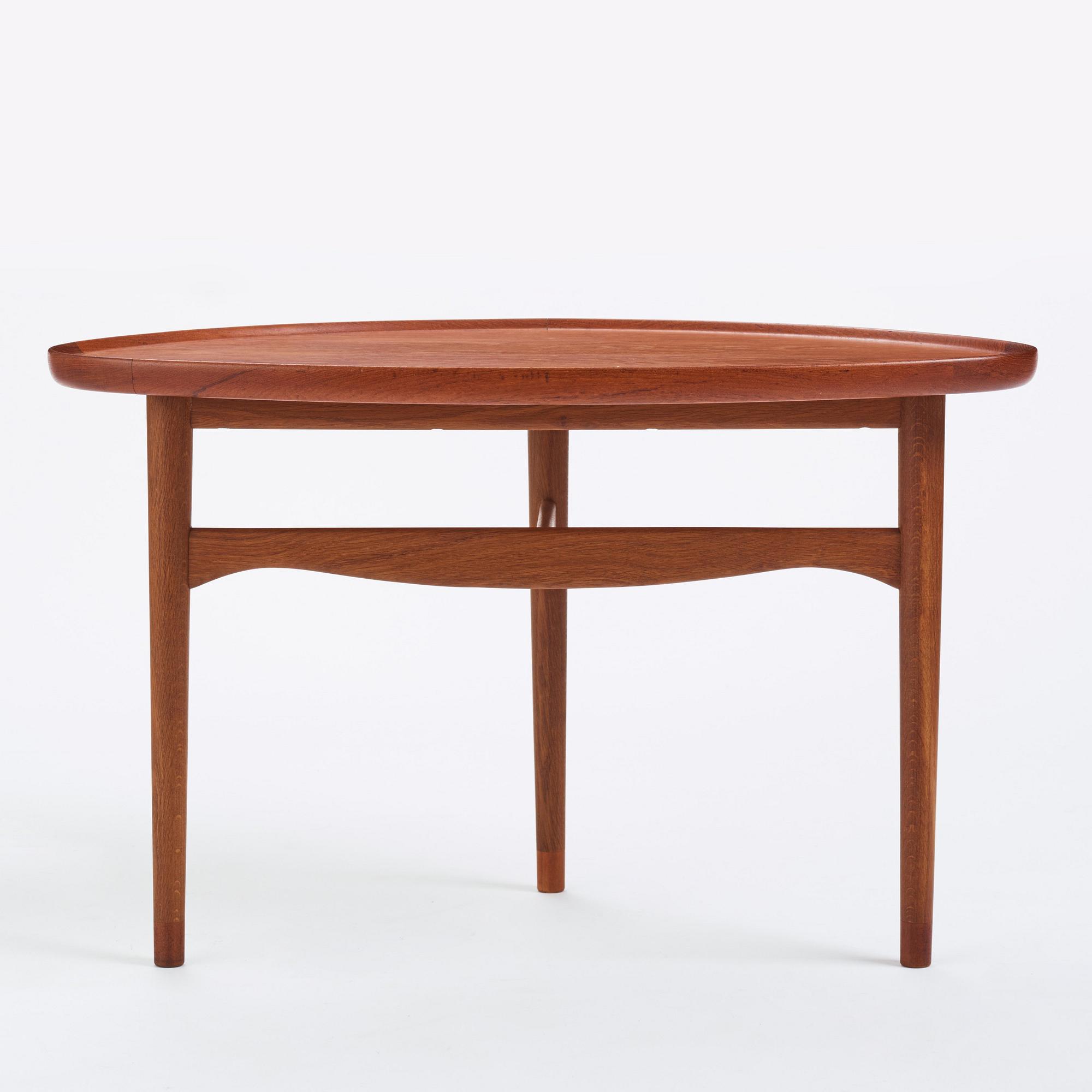 Finn Juhl, soffbord, model "FJ 4850"/"Eye", snickarmästare Carl Brørup, Danmark 1940-50-tal.
