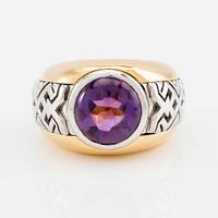 Ring 18K white and red gold with an amethyst, Asprey London.