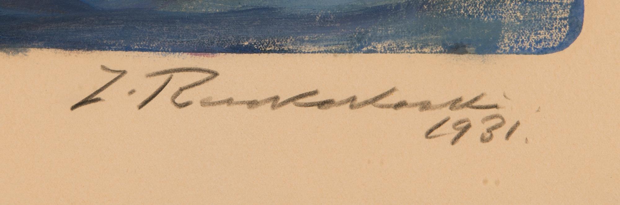 JALMARI RUOKOKOSKI, monotype, signed and dated, numbered I.
