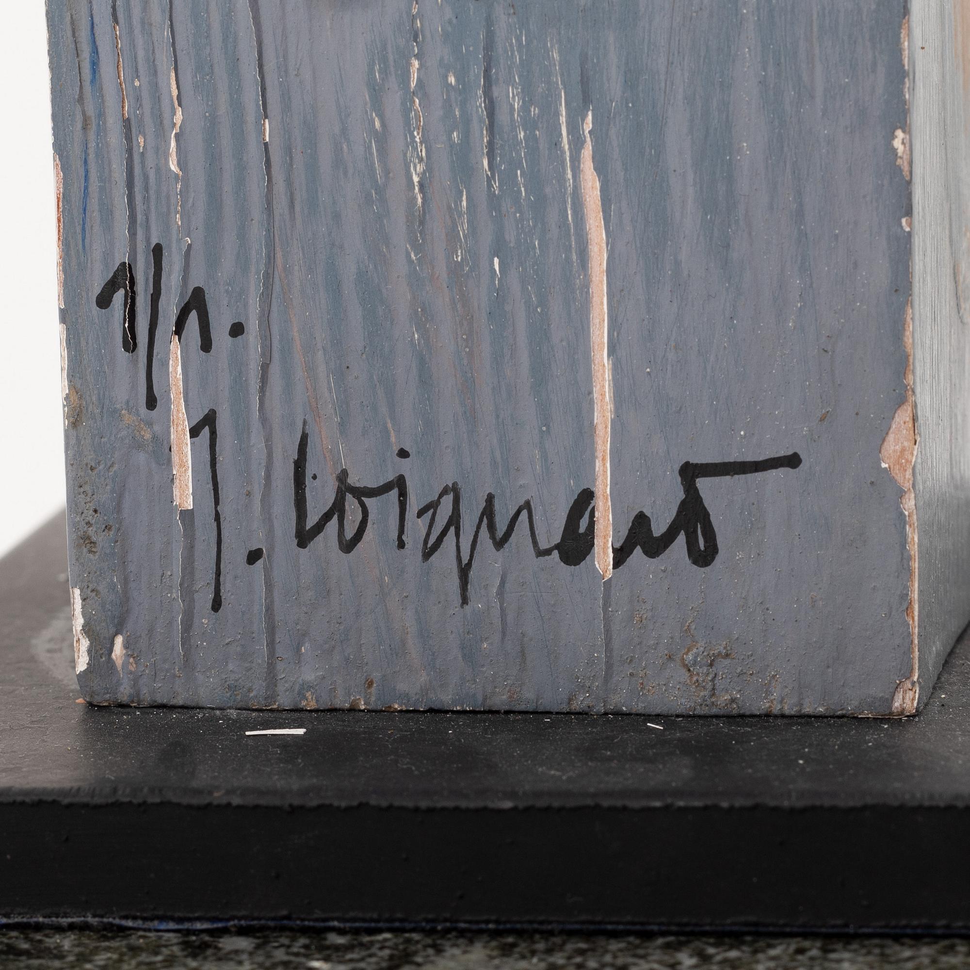 James Coignard, skulptur, bemålat trä, signerad 1/1.