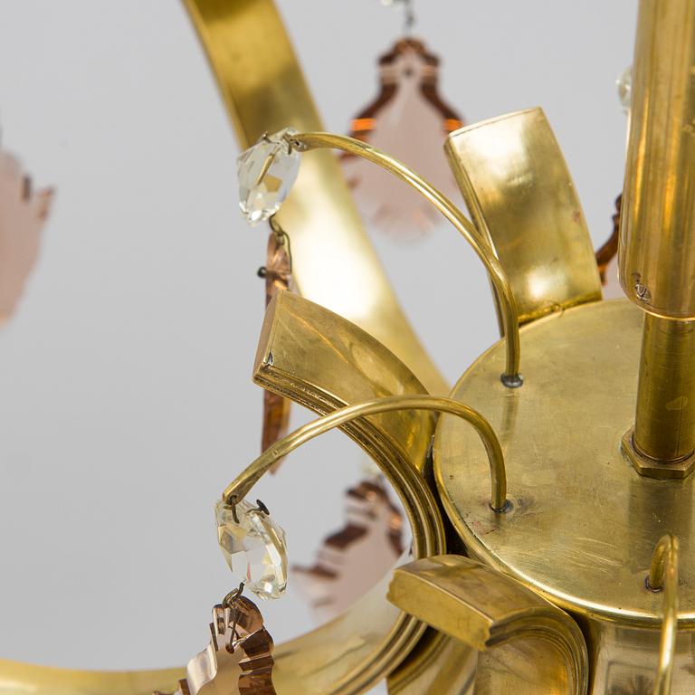 Paavo Tynell, a mid 20th century '1476/6 chandelier for Taito/ Idman.