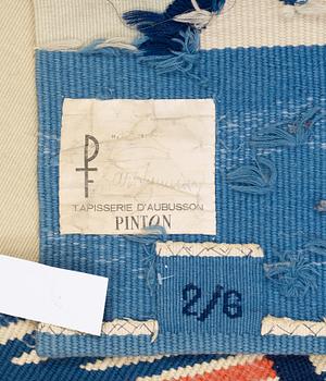 VÄVD TAPET, "Klippön", Gobelängteknik. Ca 163 x 195,5 cm. Signerad GYNNING PF.