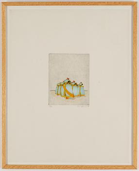 STEN EKLUND, etching with colour, 1981, signed 10/30.