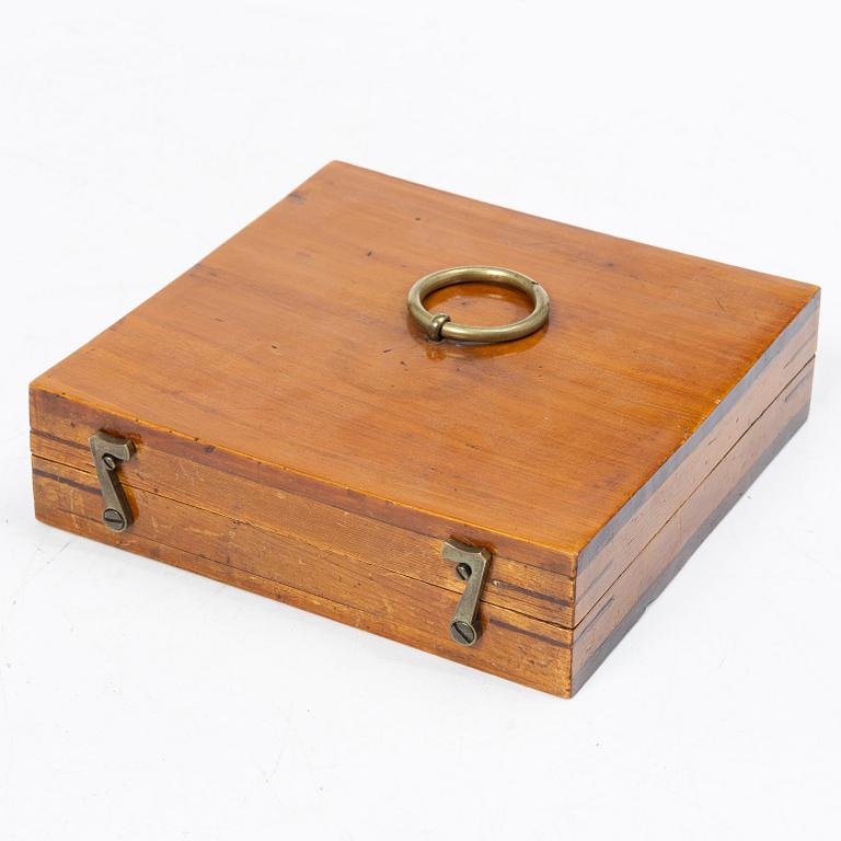 Compass, by Johan Gustaf Hasselström, instrument maker in Stockholm 1775-1812.