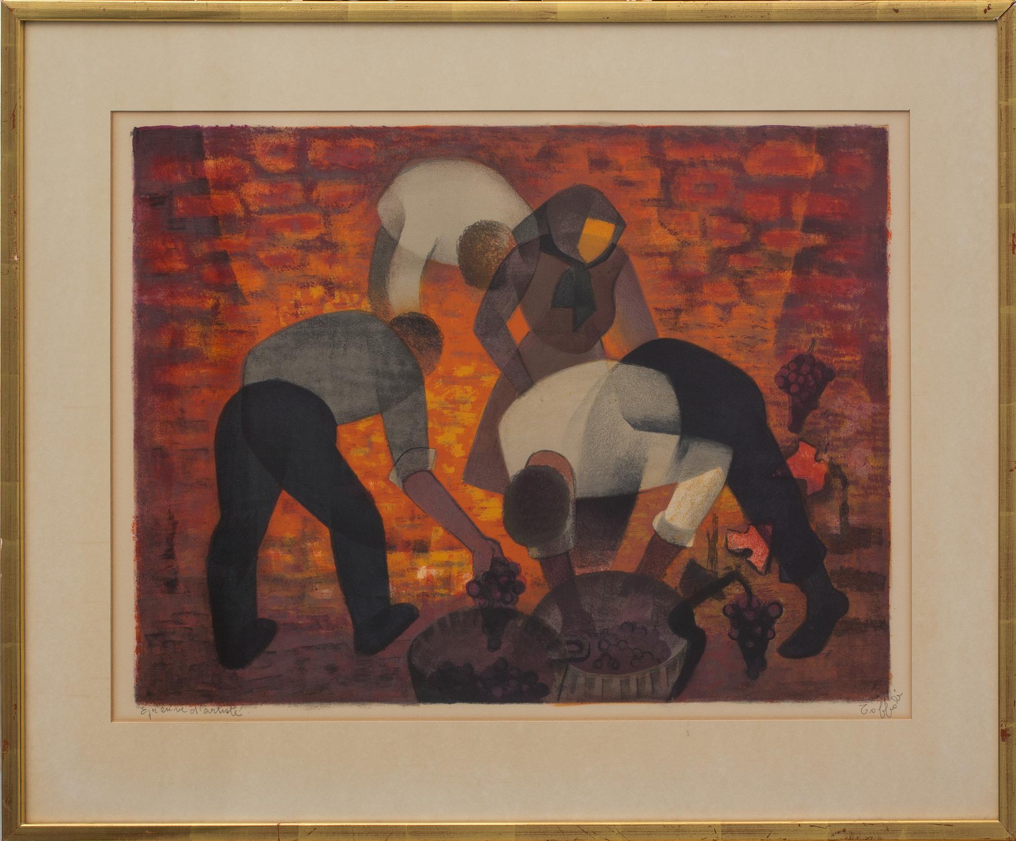 LOUIS TOFFOLI, färglitografi, signerad, epreuve d´artiste.