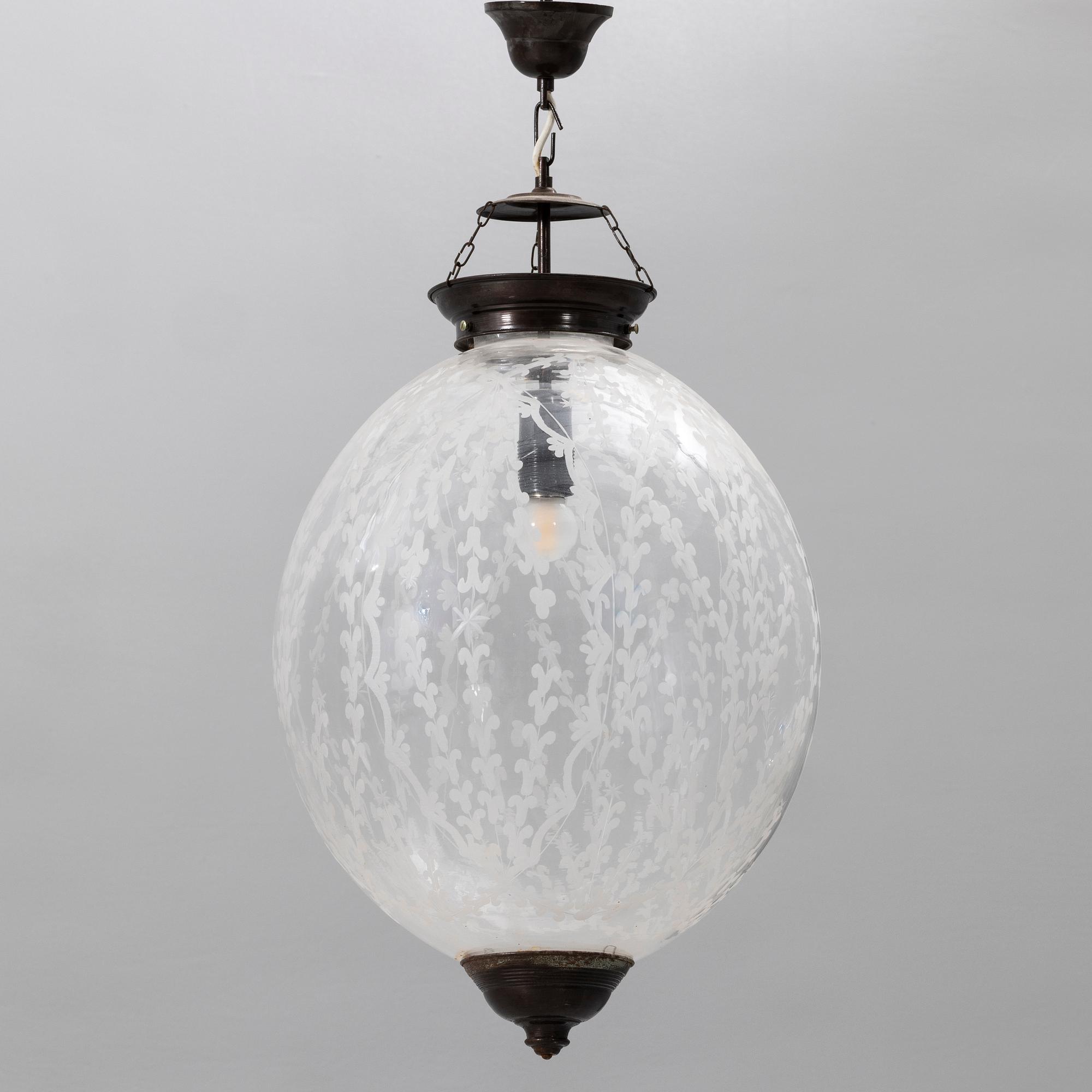 Ceiling lamp, Europe, first half of the 20th century.