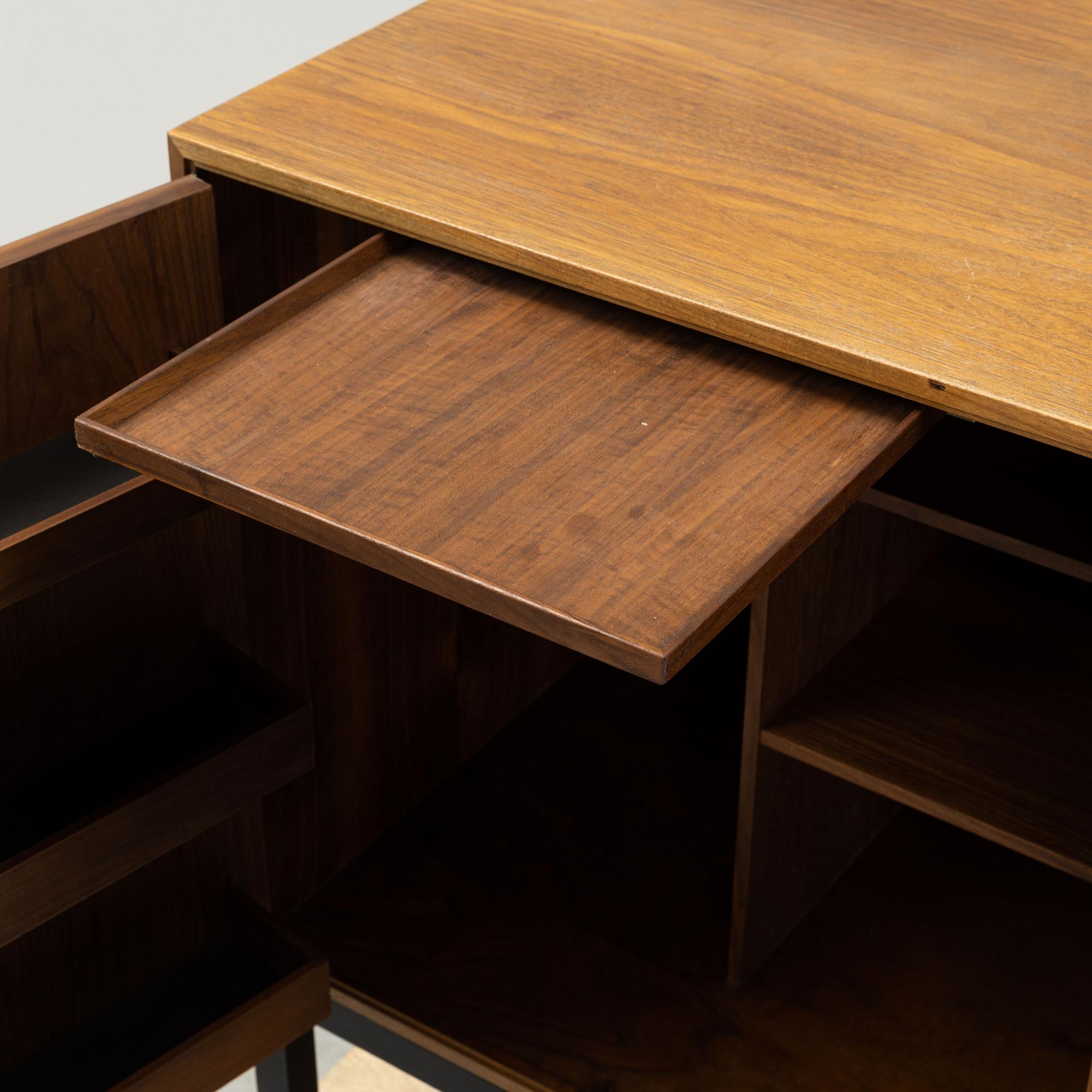 A walnut veneered drinks cabinet, Silkeborg, Denmark, 1960's.