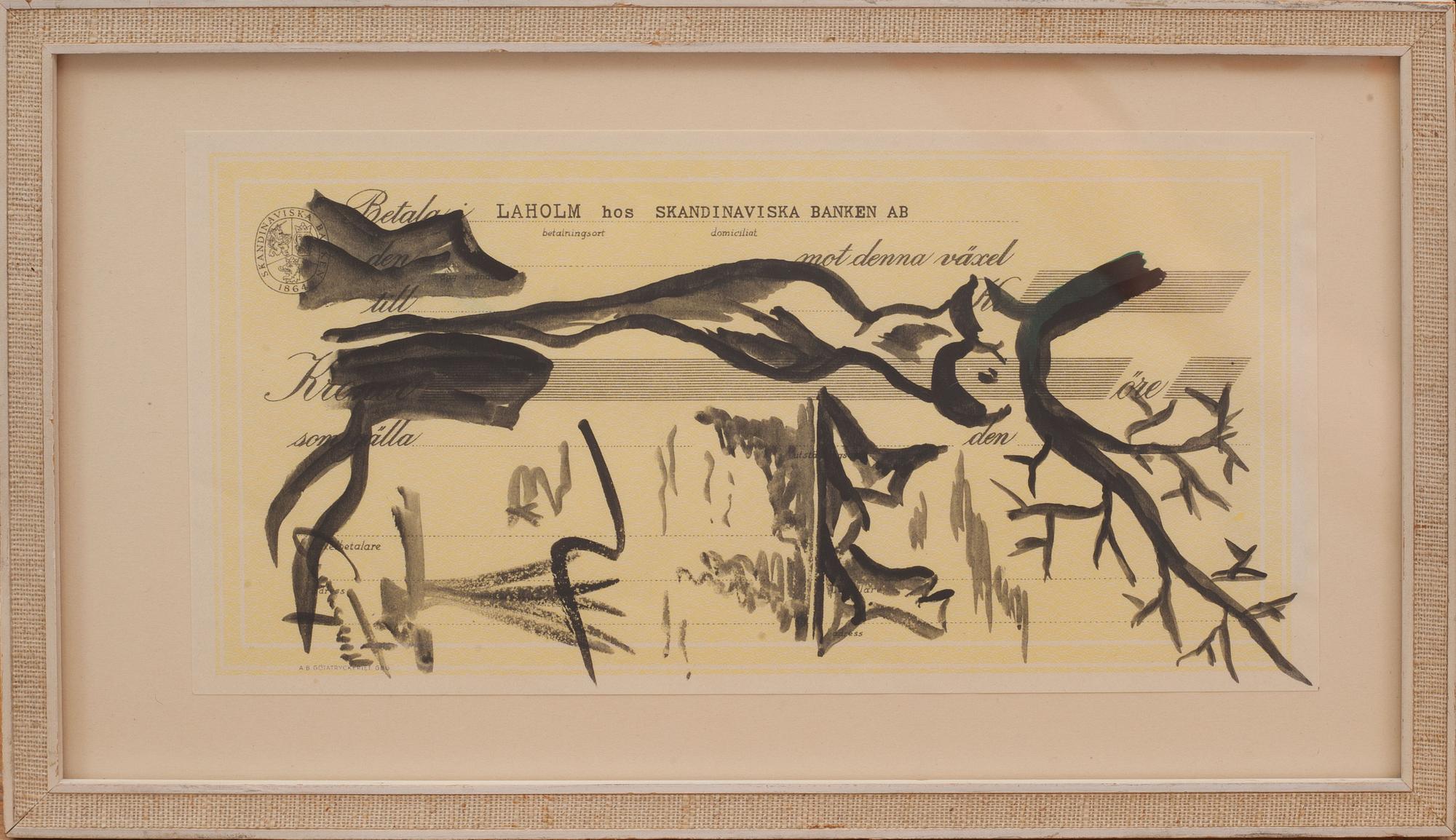 Lena Cronqvist, akvarell på papper, signerad.