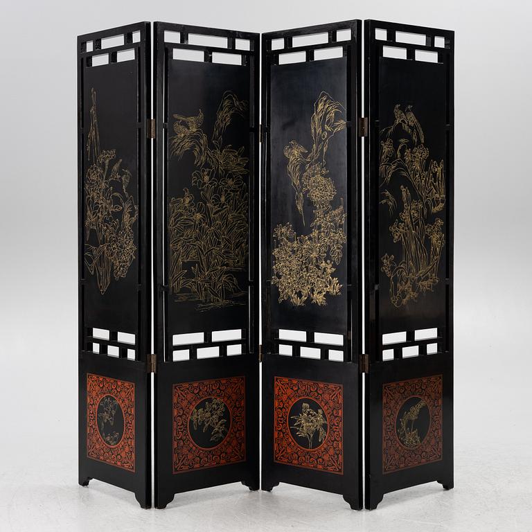 Folding screen, China, 20th Century.