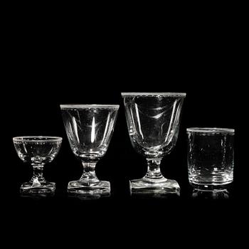 Elis Bergh · GLASSERVIS, "Ekeberga bård", Elis Bergh, Kosta, 1900-tal.