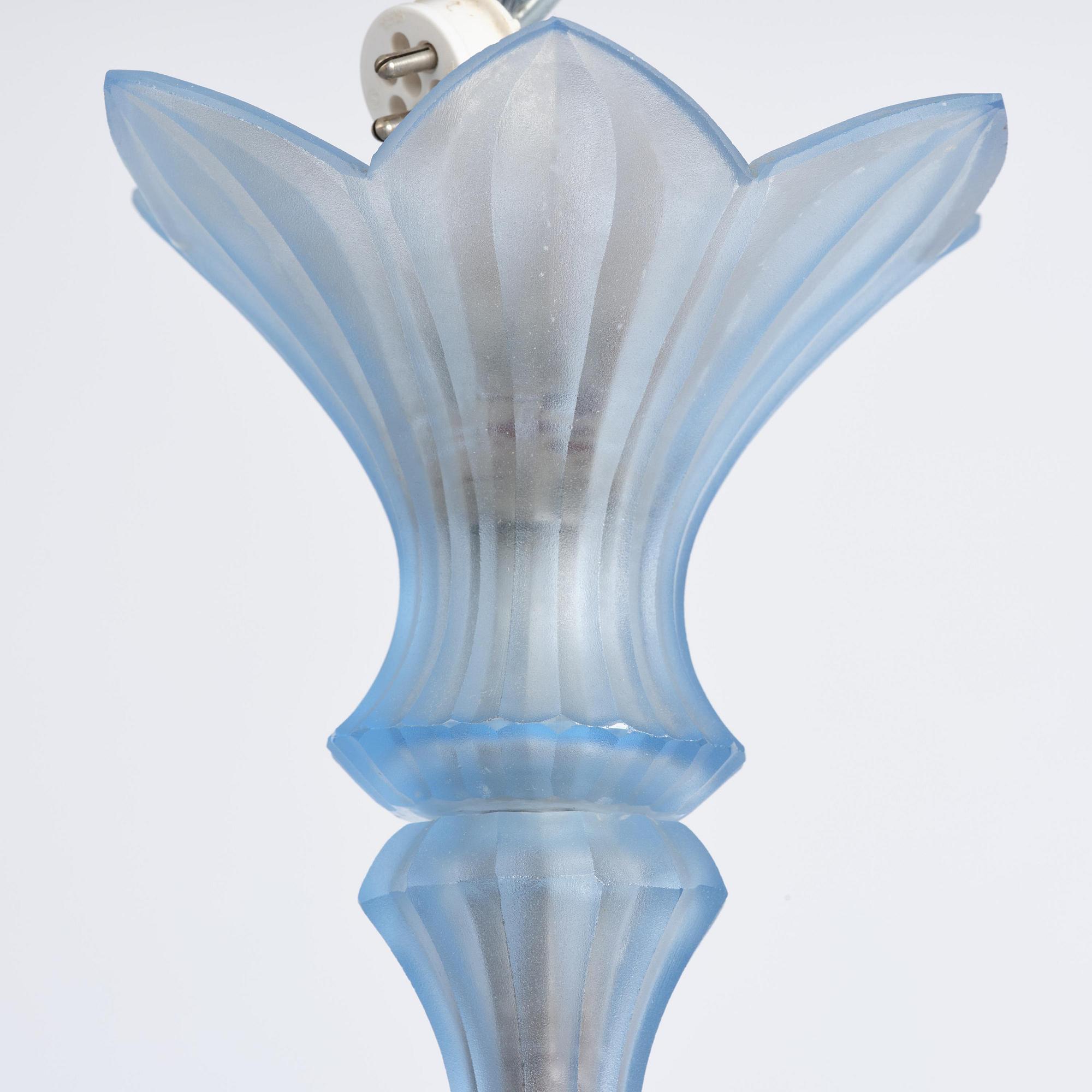 Simon Gate, & Erik Tidstrand, a ceiling lamp model "GD. 5"/"26268", Orrefors & Nordiska Kompaniet, 1920s.