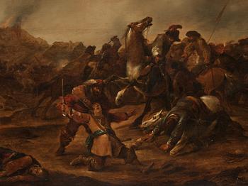 Jan van Huchtenburg Attributed to, Cavallery battle.