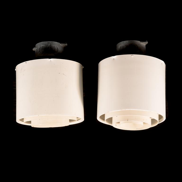 Alvar Aalto, a pair of mid-20th-century ceiling lights for Idman.