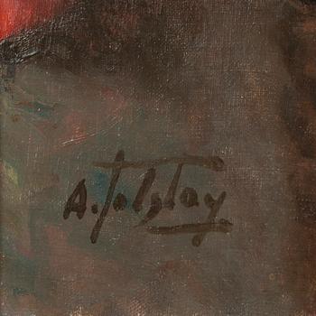 Alexander Tolstoy, oil on canvas, signed.
