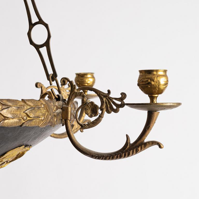 An Empire style chandelier, circa 1900.