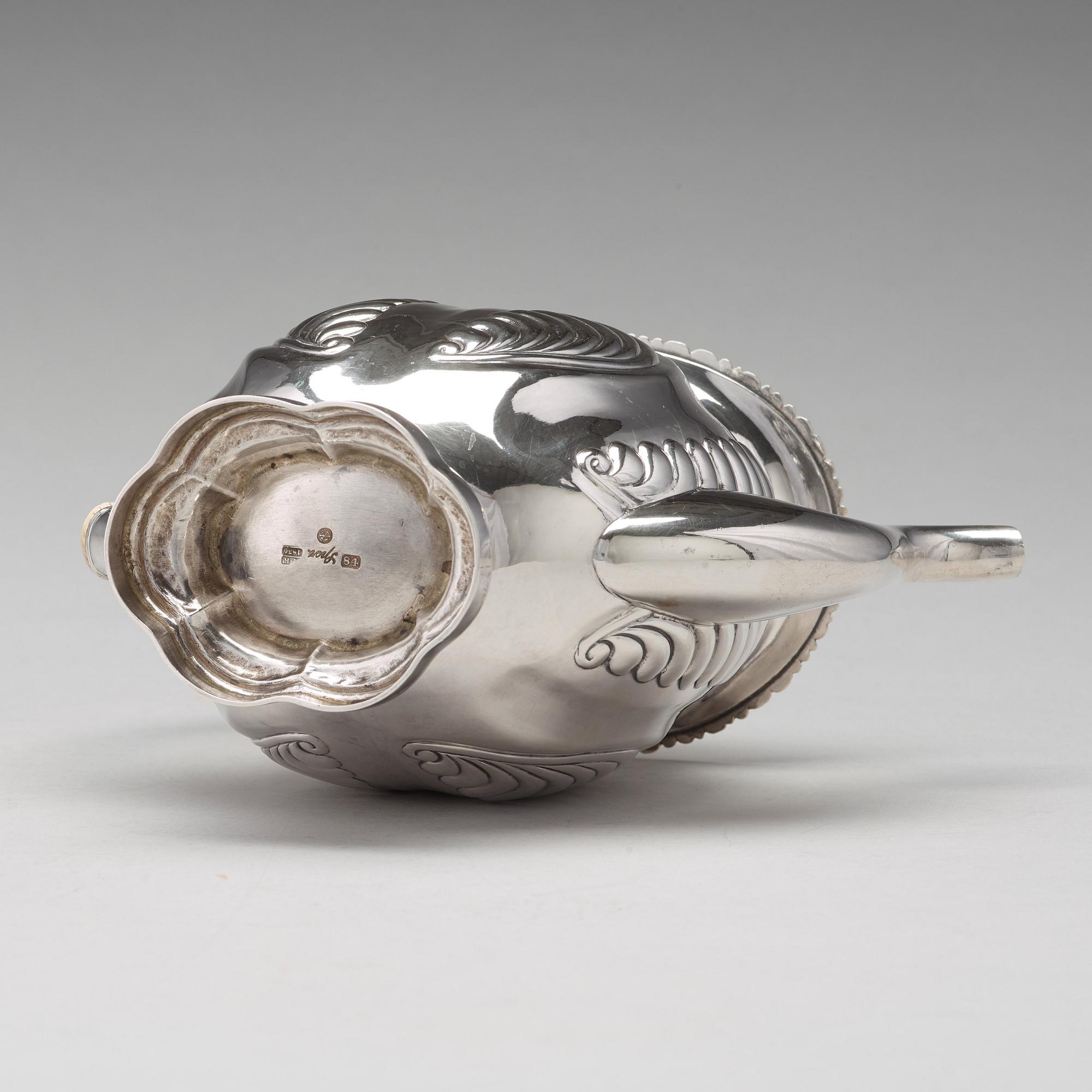 Adolf Sper, kaffekanna, silver, S:t Petersburg 1836.