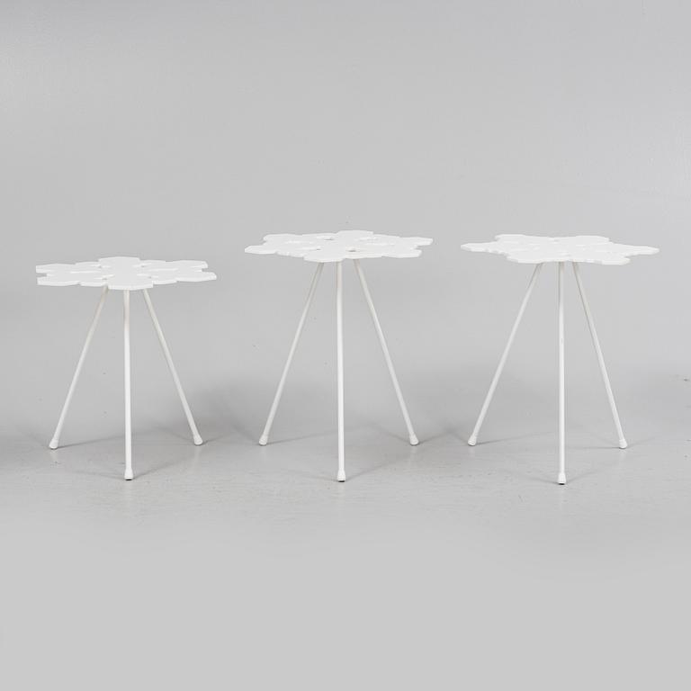 Claesson Koivisto Rune, side table, set of 3, "Snowflake", OFFECCT, 21st century.