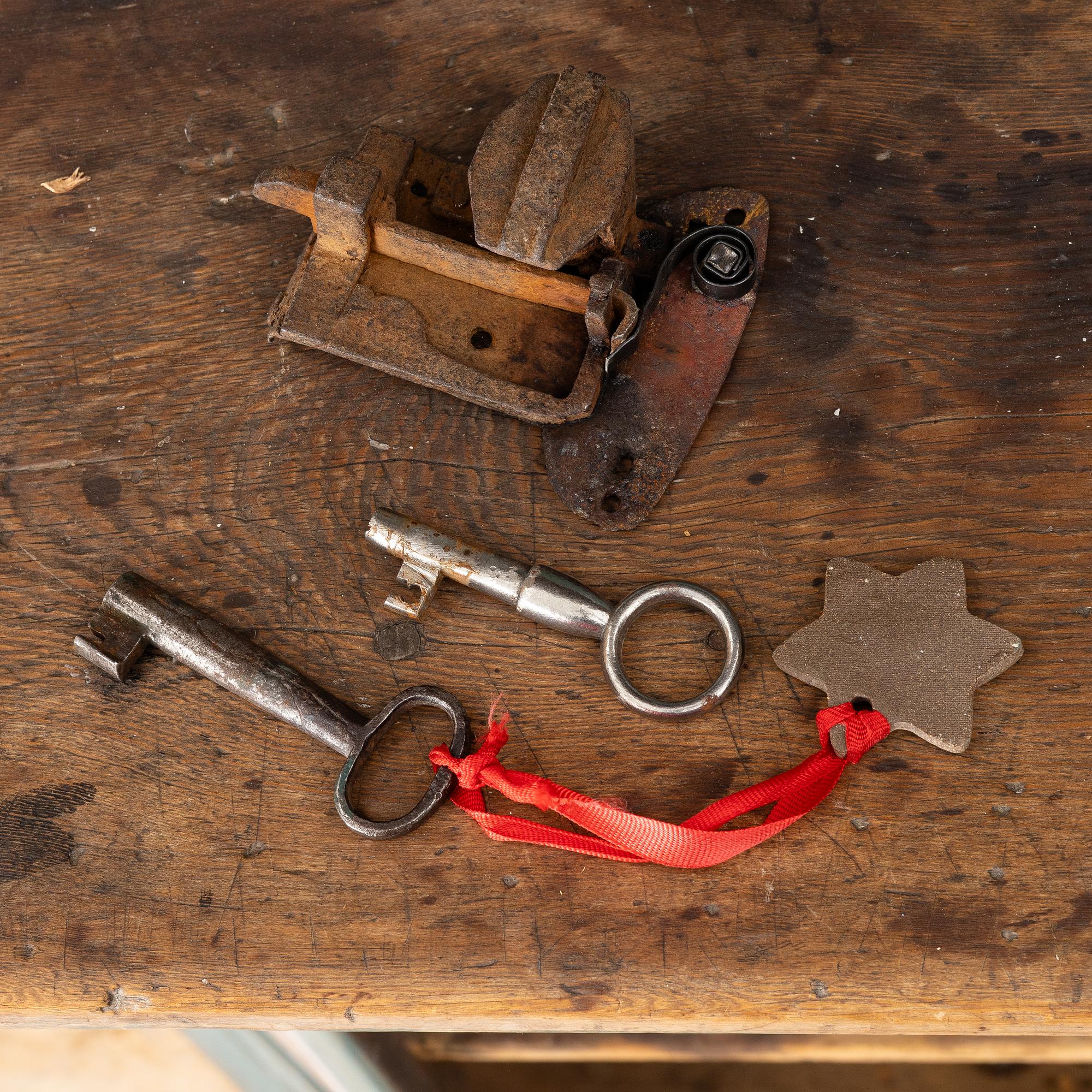 A Dalecarlian polychrome painted cabinet, dated 1798.