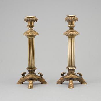 CANDLESTICKS, a pair, ca 1900.