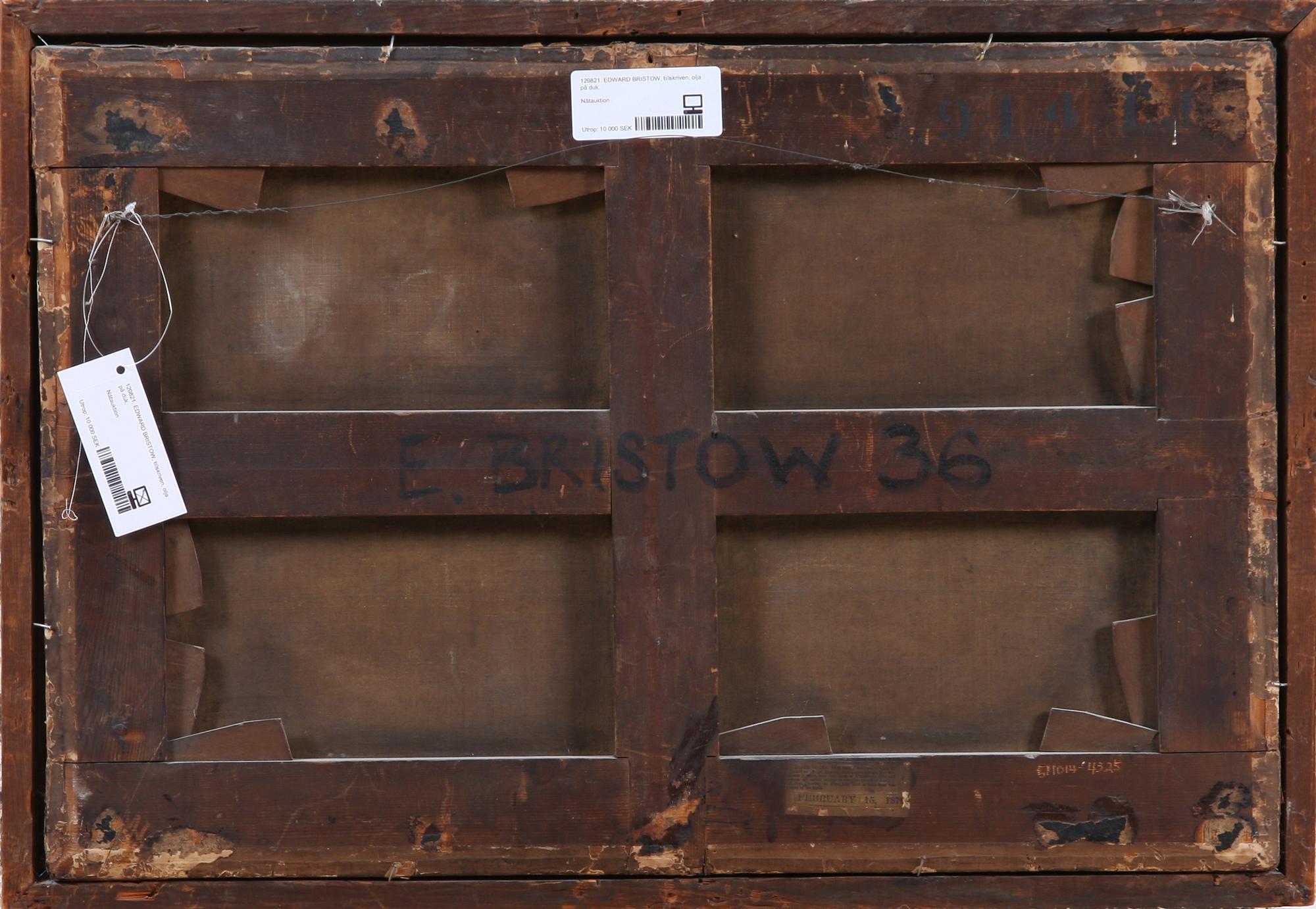 EDWARD BRISTOW, tillskriven, olja på duk.