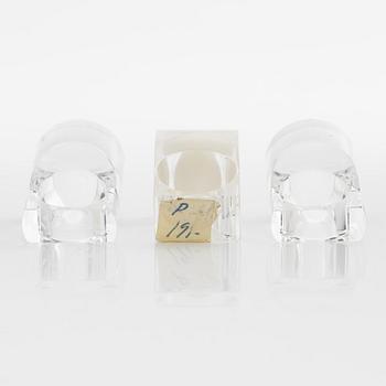 Siv Lagerström, three acrylic rings, 1970s.