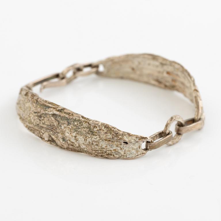 Lars Arby, two bracelets, sterling silver, Gothenburg 1982.