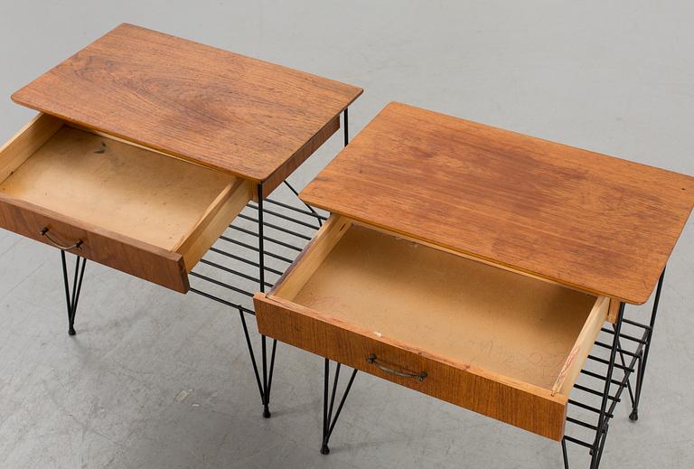 SÄNGBORD, ett par, String-modell, 1950/60-tal.