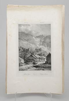 NORSKA UTSIGTER, 10 st, "Lithografierade och  Utgifne av M.G. Ankarsvärd", 1830-37.