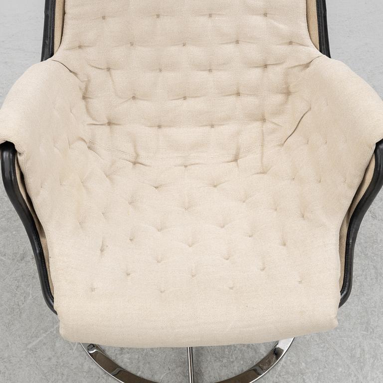 Bruno Mathsson, fåtölj med fotpall "Jetson", DUX, resp Bruno Mathsson International, Värnamo.