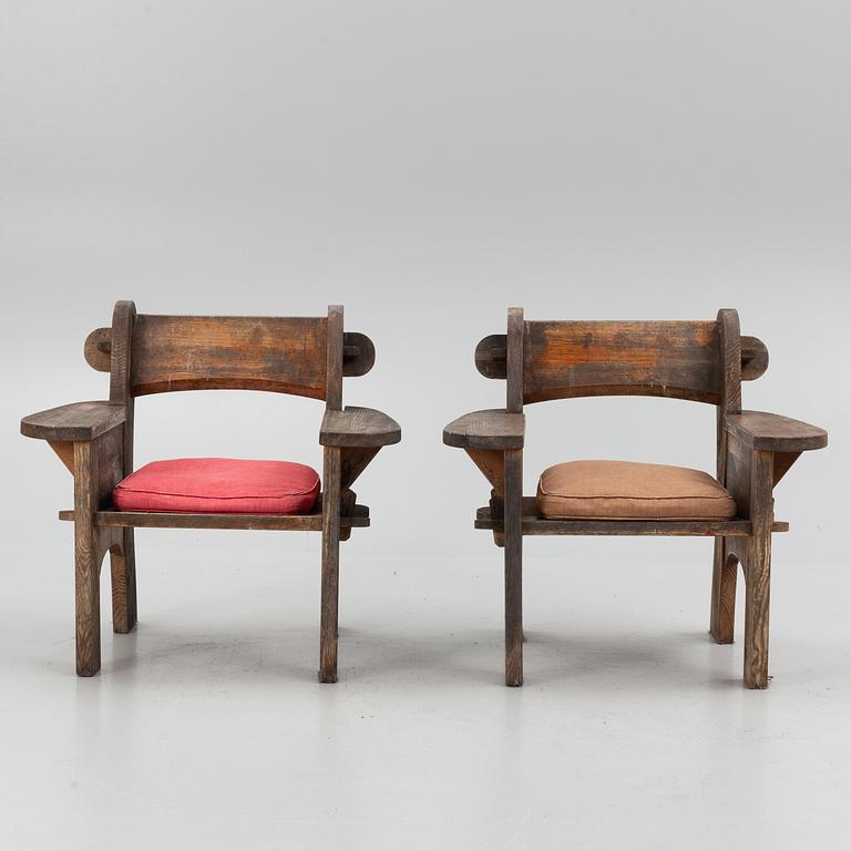 David Rosén, armchairs, a pair, "Berga", Nordiska Kompaniet, 1940s.