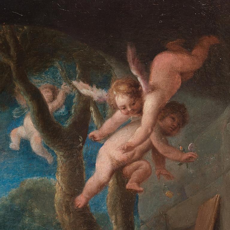 OKÄND KONSTNÄR, 1600-tal. Den heliga familjen.