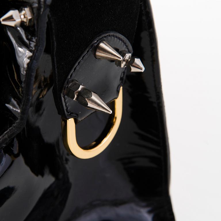 MULBERRY Black Patent Leather Roxanne for GILES Bag.