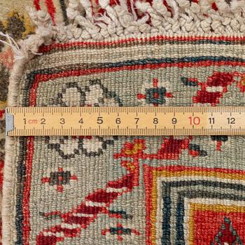 An antique Agra carpet, North India, c. 470 x 370 cm.