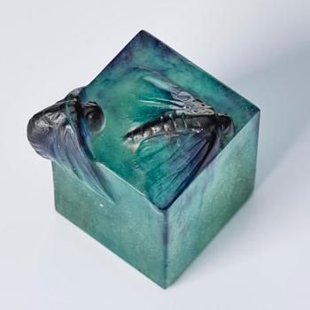 Gabriel Argy-Rousseau, a "Moth" pâte de cristal paperweight, model 23.28, France, ca 1923.