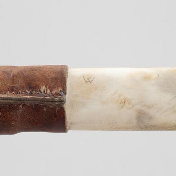 Sigurd Malmfjord, a reindeer horn knife, signed.