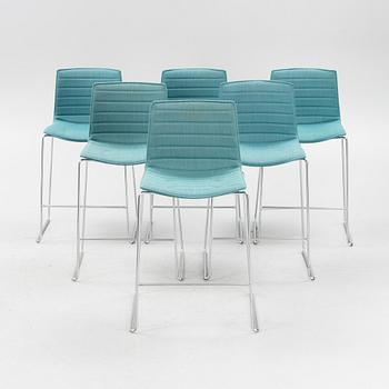 Six 'Catifa' barstools, Arper, 21st century.