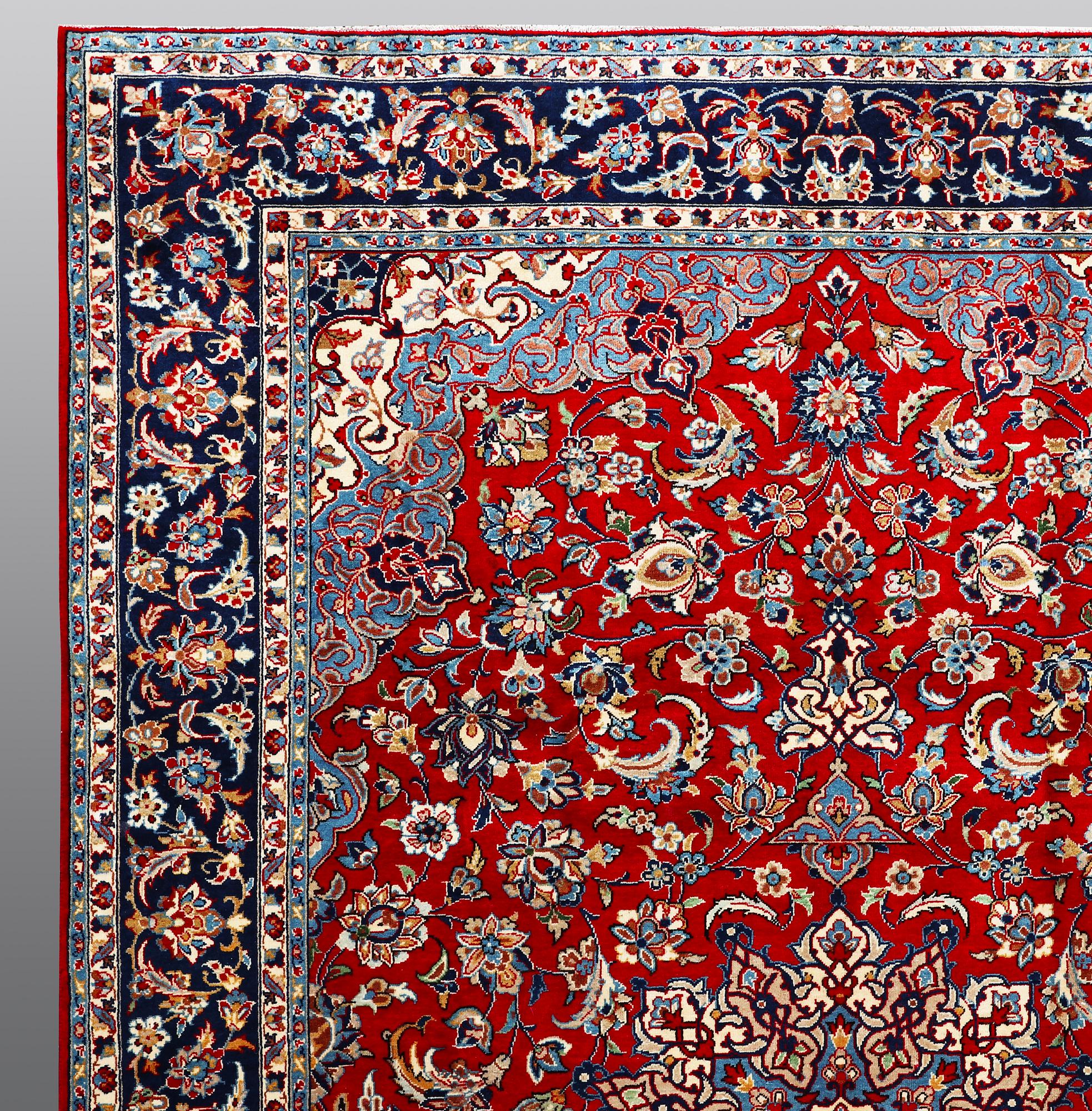 A carpet, Mashad, ca 345 x 242 cm.
