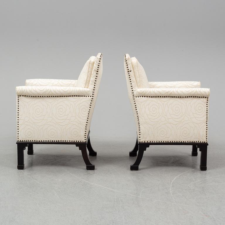 OTTO SCHULZ, tillskrivna. Fåtöljer, ett par, 1900-talets första hälft.