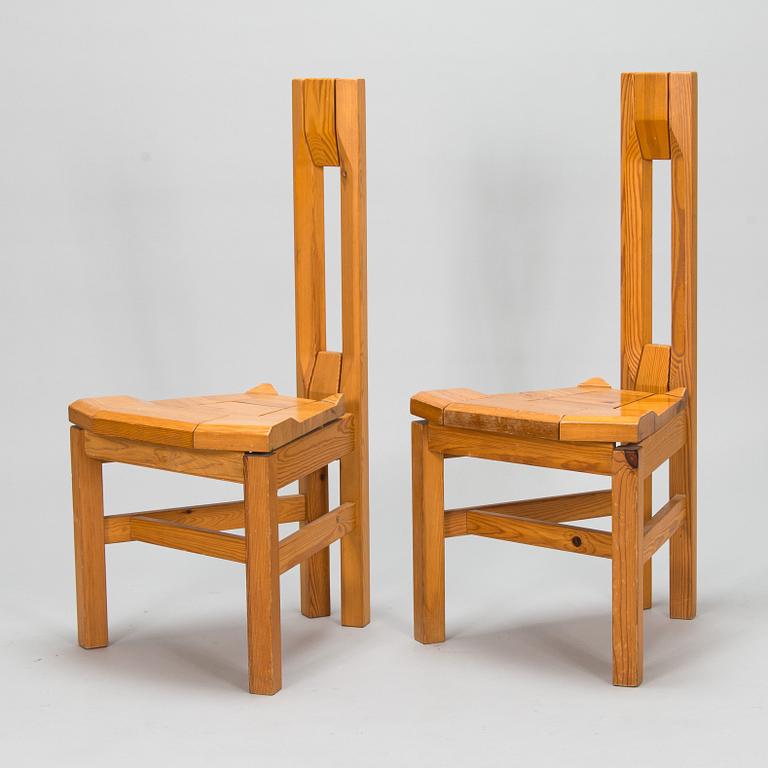 Arnold Lerber, tuoleja, 2 kpl, "Rantasipi", Laukaan Puu 1960/1970-luku.