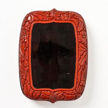 A Japanese lacquer writing box, Meiji period (1868-1912).