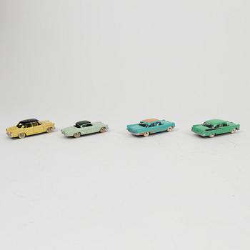 Ten Dinky toys cars England and France 1950/60s.