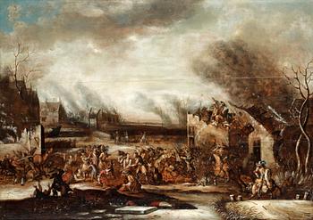 JOOST CORNELISZ DROOCHSLOOT, olja på pannå, signerad och daterad 1674.