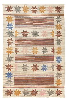 612. MATTA. "Höstmattan" - an early variant. Flat weave. 303,5 x 200 cm. Signed MMF.