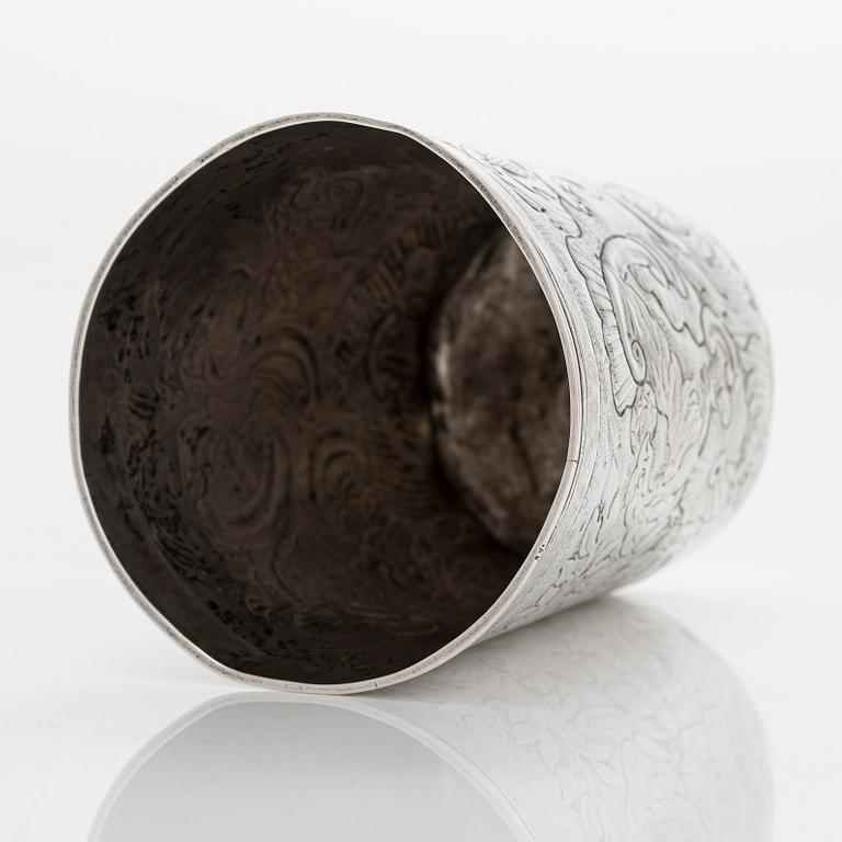 Andrej Gerasimov, bägare, silver, Moskva 1760-tal.