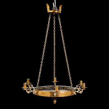 A late 19th century empire style ceiling light.