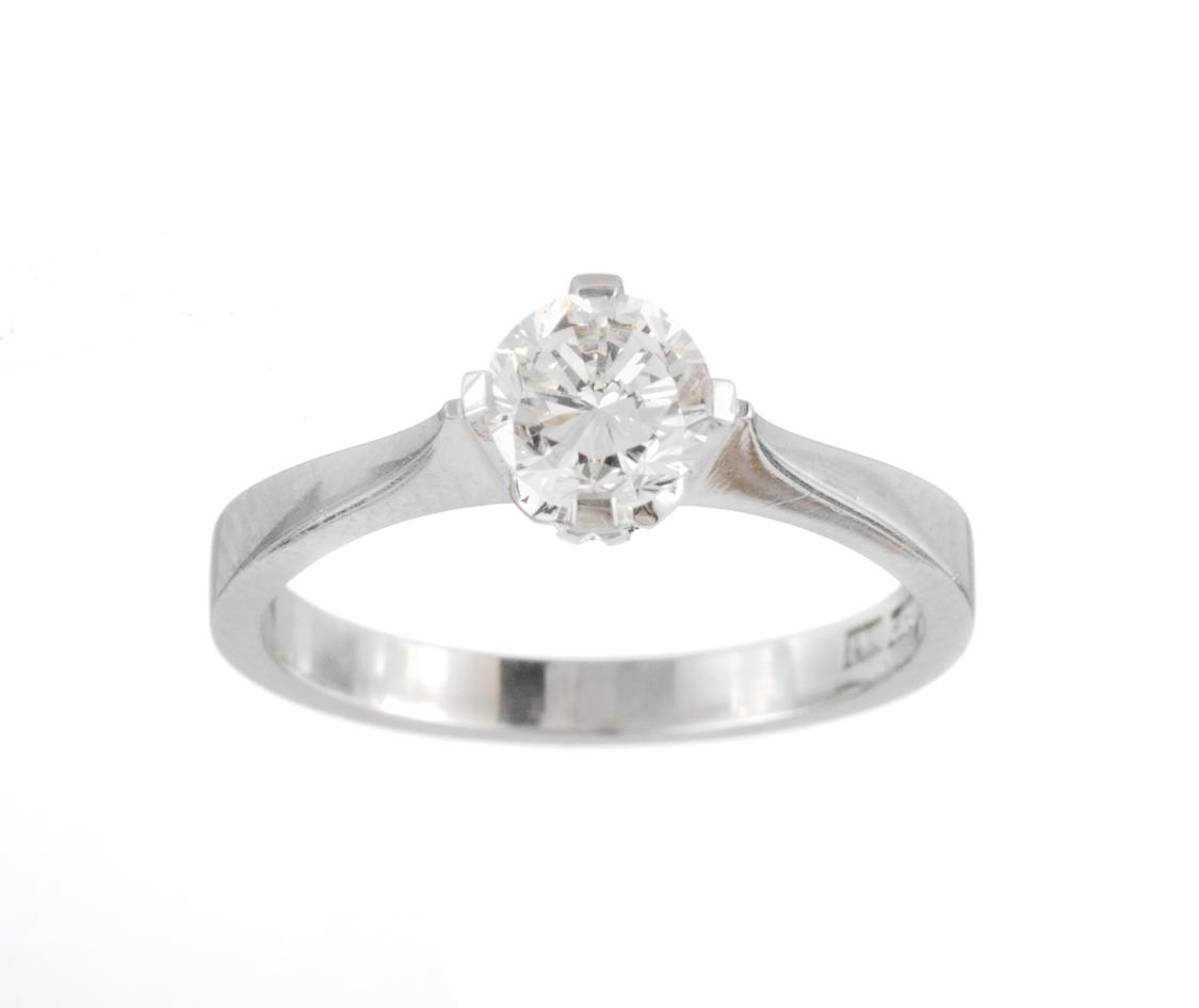 RING, briljantslipad diamant, 1.01 ct.