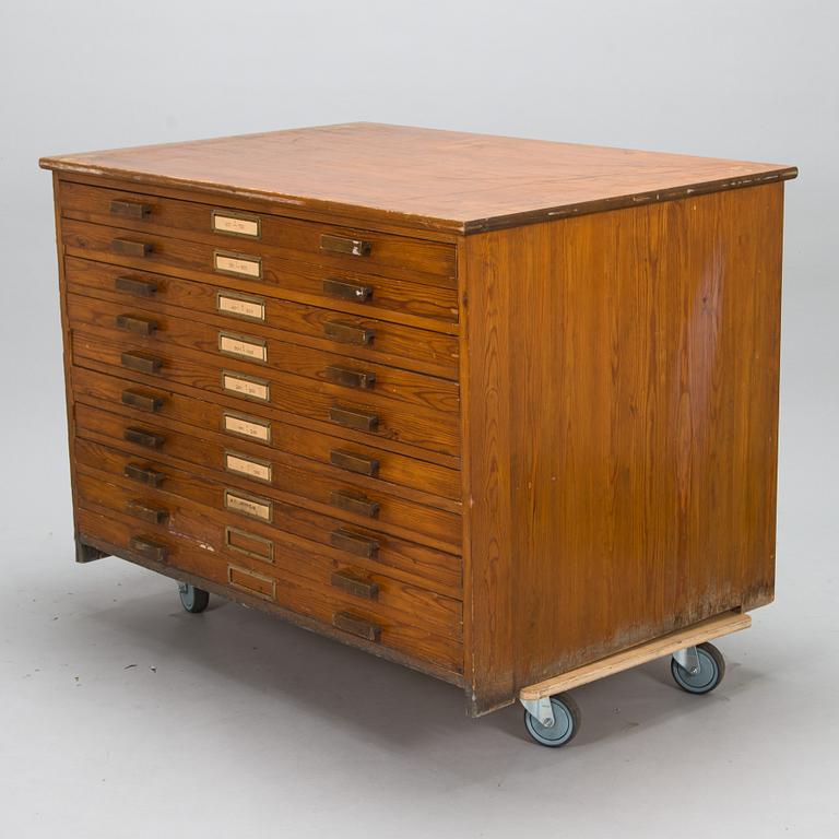 A 20th-century file cabinet.