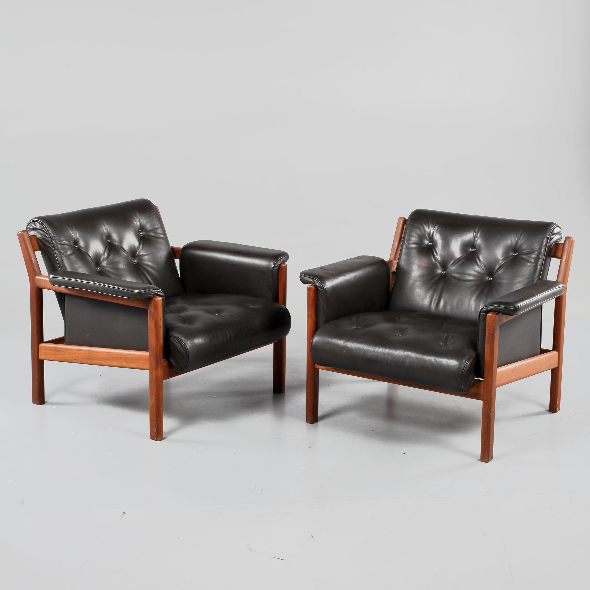 FÅTÖLJER, ett par, Karl-Erik Ekselius, JOC möbler, 1960/70-tal.