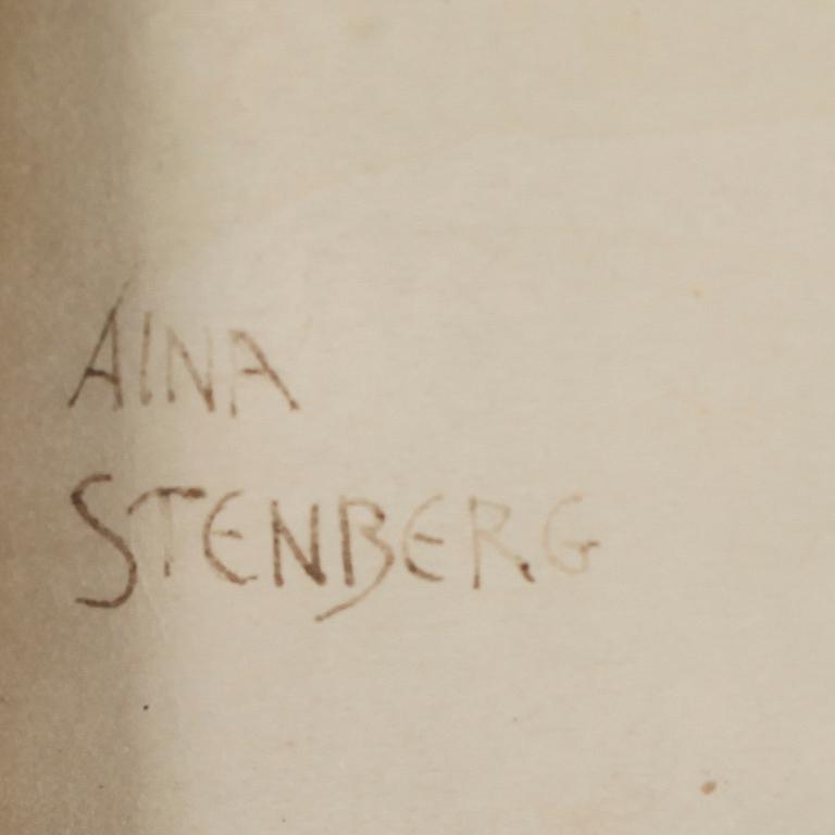 AINA STENBERG-MASOLLE, akvarell, signerad.