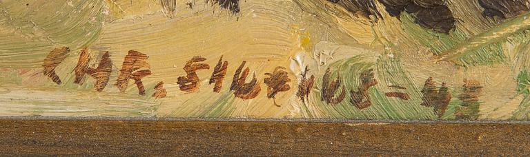 Harry Christian Sibelius, Landscape with Sheaves.